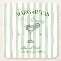 Margaritas und Matrimone Striped Bachelorette