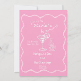 Margaritas und Matrimony Bachelorette Einladung