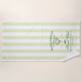 Margaritas und Matrimony Bachelorette Strandtuch (Vorderseite)