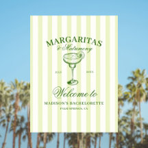Margaritas und Matrimony Bachelorette Willkommen
