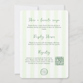 Margaritas und Matrimony handGezeichnet Brautparty Einladung (Rückseite)