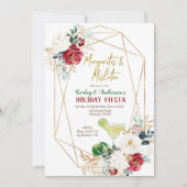 Margaritas und Mistletoe Christmas Fiesta Einladung (Vorderseite)