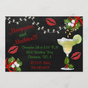 Margaritas und Mistletoe Lights Party Einladung