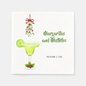 Margaritas und Mistletoe Serviette (Vorderseite)