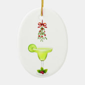Margaritas und Mistletoe Weihnachten Keramik Ornament (Vorne)