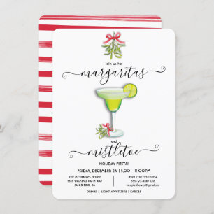 Margaritas und Mistletoe Weihnachts-Party Fiesta Einladung