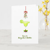 Margaritas und Mistletoe Weihnachtsgrüße Karte (Gelbe Blume)