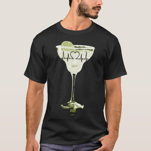 Margaritaville Pulse Line Hebeat Margarita Glas T-Shirt (Vorderseite)