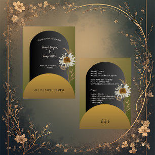 Margarite Herbstgetrocknete Blume Einladung Hochze