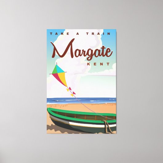 Margate Kent Vintage Reiseplakat Leinwanddruck (Vorderseite)
