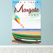 Margate Kent Vintage Reiseplakat Leinwanddruck (Insitu (Holzboden))