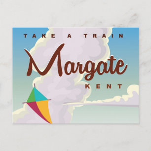 Margate Kent Vintage-Reiseplakat Postkarte
