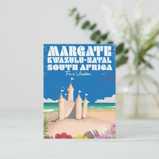 Margate, KwaZulu-Natal Südafrika Reiseausdruck Postkarte (Stehend Vorderseite)