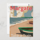 Margate Vintag Locomotive Travel Poster Postkarte (Vorne/Hinten)