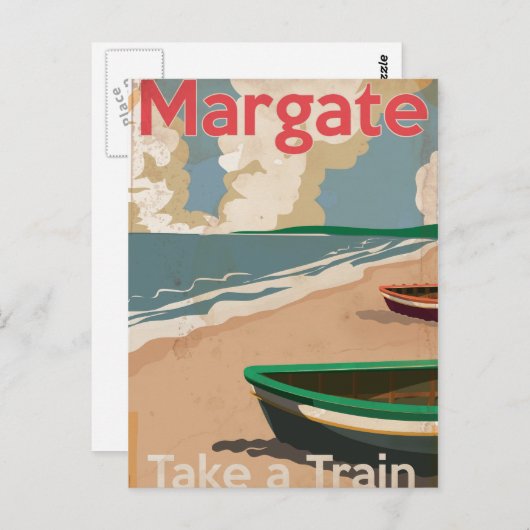 Margate Vintag Locomotive Travel Poster Postkarte (Vorne/Hinten)