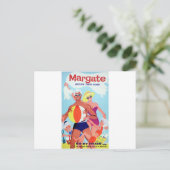 Margate Vintage Werbeplakat Postkarte (Stehend Vorderseite)
