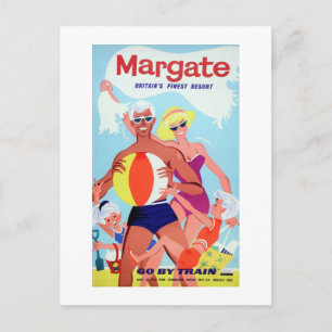 Margate Vintage Werbeplakat Postkarte
