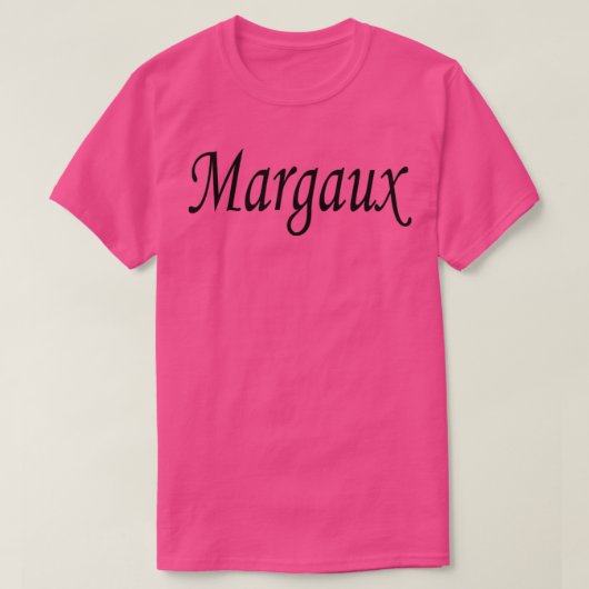 Margaux, schwarzer Namensbuchstabe T-Shirt (Design vorne)
