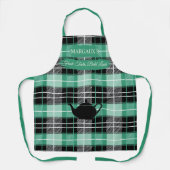 Margaux's Fresh Taste Green Kariert mit Teekanne Schürze (Vorderseite)