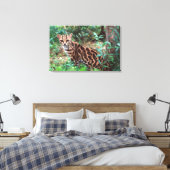 Margay, Leopardus wiedi, Ureinwohner von Mexiko na Leinwanddruck (Insitu (Schlafzimmer))
