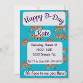 Margays Happy Birthday Einladung (Vorderseite)