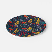 Margen von Bandpapier-Tellern Pappteller (Schrägansicht)