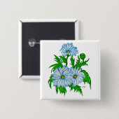 Margeriten Blume Button (Vorne & Hinten)