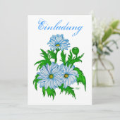 Margeriten Blume - Einladung (Stehend Vorderseite)