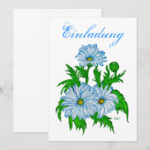 Margeriten Blume - Einladung (Vorne/Hinten)