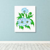 Margeriten Blume Leinwanddruck (Insitu (Holzboden))