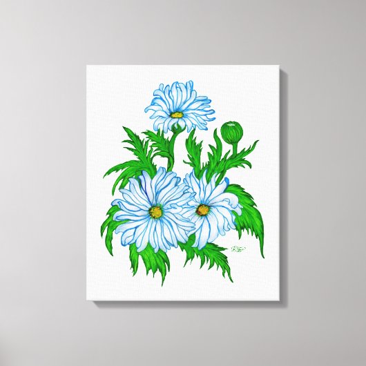 Margeriten Blume Leinwanddruck (Vorderseite)