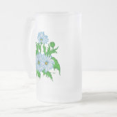 Margeriten Blume Mattglas Bierglas (Vorderseite Links)