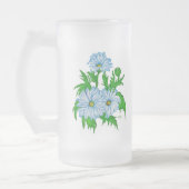 Margeriten Blume Mattglas Bierglas (Links)