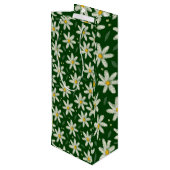 Margeritenfeld Geschenktüte Für Weinflaschen (Rückseite Schrägansicht)