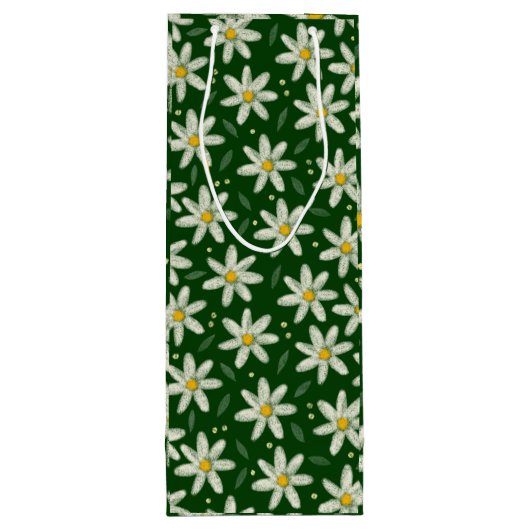 Margeritenfeld Geschenktüte Für Weinflaschen (Rückseite)