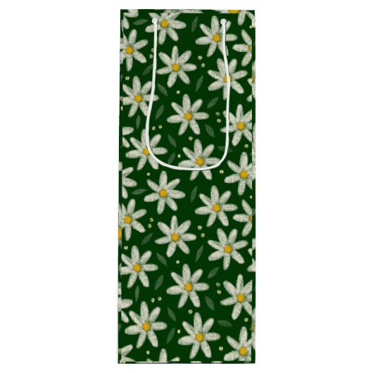 Margeritenfeld Geschenktüte Für Weinflaschen (Vorderseite)