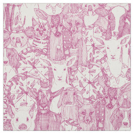 Margherita Menagerie Pizza Party Beerenrosa Stoff