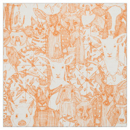 Margherita Menagerie Pizza Party Karottenstoff Stoff