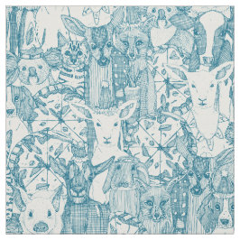 Margherita Menagerie Pizza Party Pfau Stoff