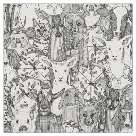 Margherita Menagerie Pizza Party schwarz Stoff