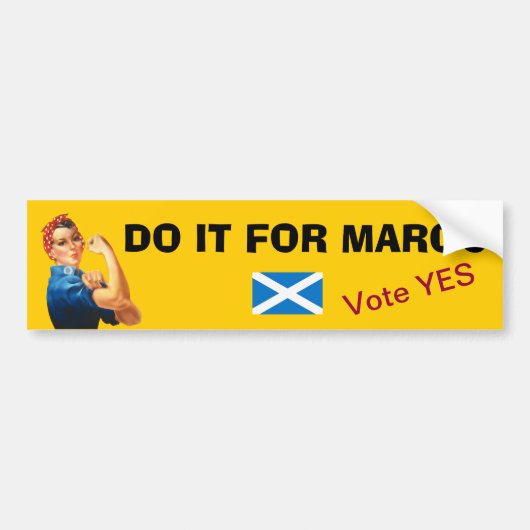 Margo MacDonald Tributscottish-Unabhängigkeit Autoaufkleber (Vorne)