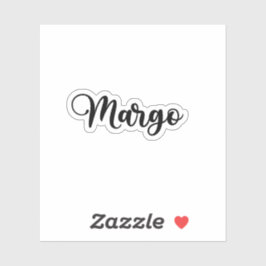 Margo Name - Handgeschriebene Kalligrafie Aufkleber
