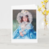 Margot in Blue, Mary Cassatt Karte (Gelbe Blume)