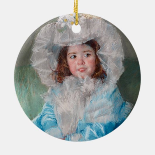 Margot in Blue | Mary Cassatt Keramik Ornament (Hinten)