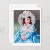 Margot in Blue, Mary Cassatt Postkarte (Vorne/Hinten)