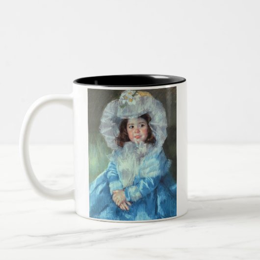Margot in Blue, Mary Cassatt Zweifarbige Tasse (Links)