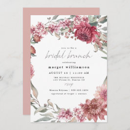MARGOT Romantic Dusty Rose Blush Bridal Brunch Einladung