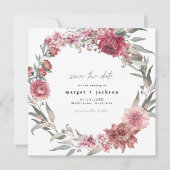 MARGOT Square Dusty Rose Blush Foto Save the Date Einladung (Vorderseite)