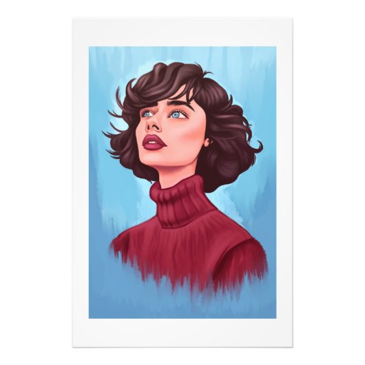 Margot Woman Painting Portrait Poster (Vorne)