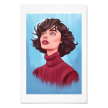 Margot Woman Painting Portrait Poster